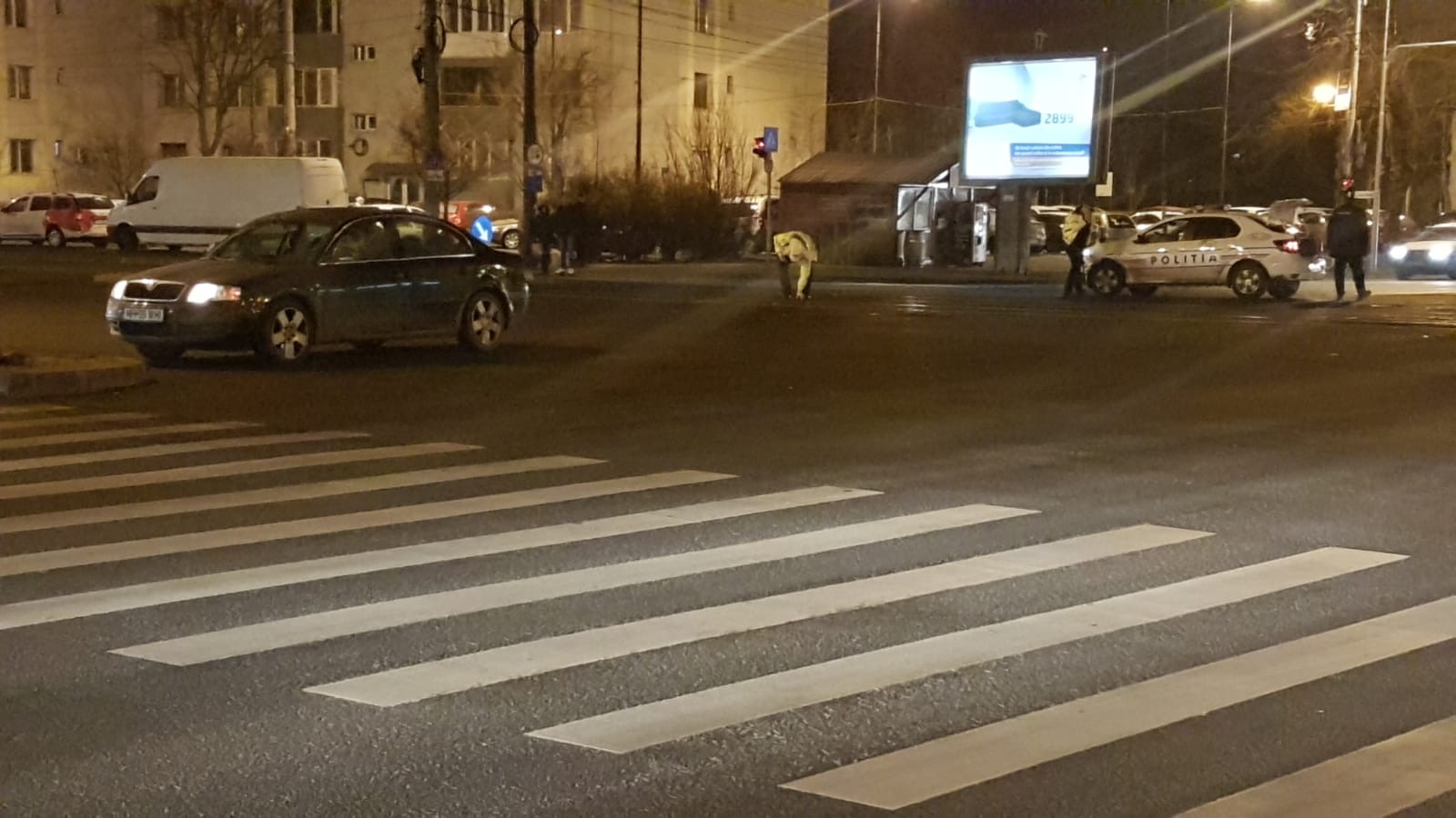 Echipaj de poliție implicat într-un accident de circulație, la Timișoara