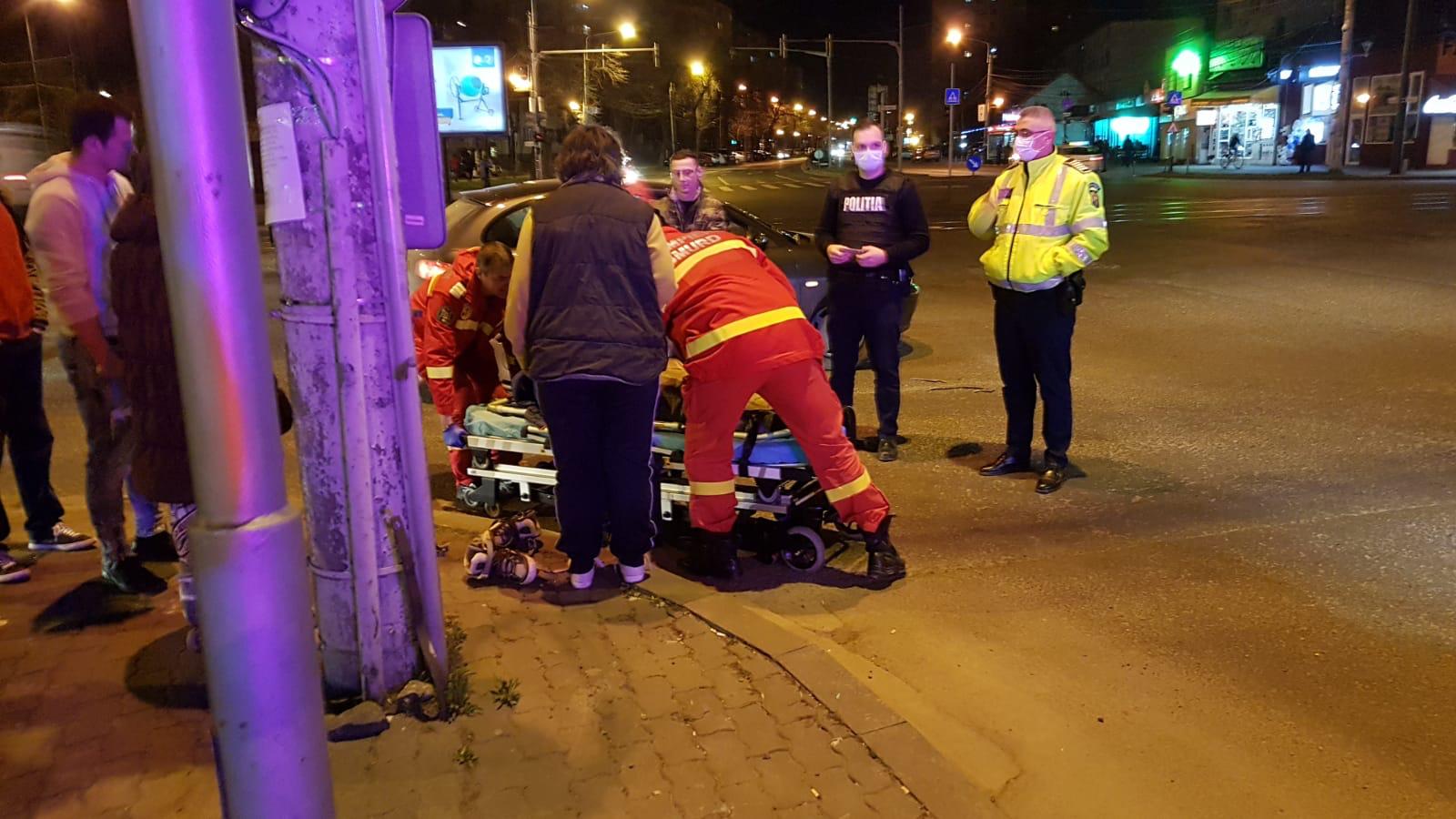 Adolescent la spital după ce a fost lovit de mașină pe trecerea de pietoni, în Calea Șagului din Timișoara