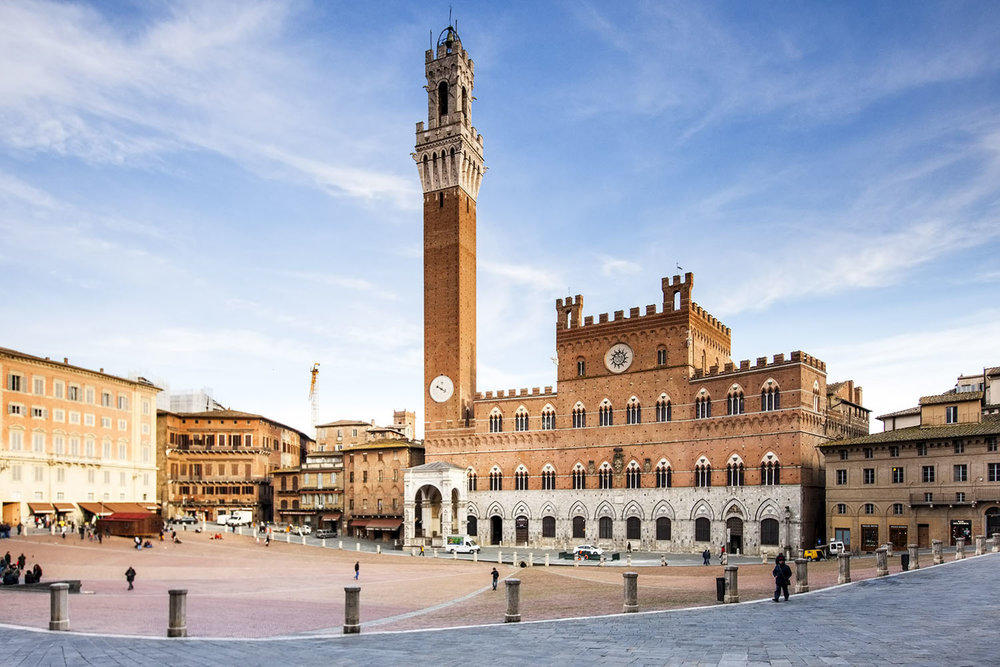 The Palazzo Pubblico (town hall) is a palace in Siena, Tuscany, central Italy. Construction began in 1297 and its original purpose was to house the republican government, consisting of the Podestà and Council of Nine.
