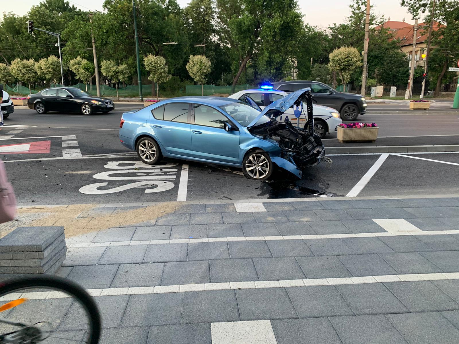 Accident rutier în zona centrală a Timișoarei, din pricina unui șofer băut