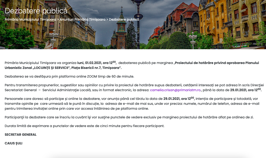 dezbatere publica puz piata bisericii 7 lipsa puz