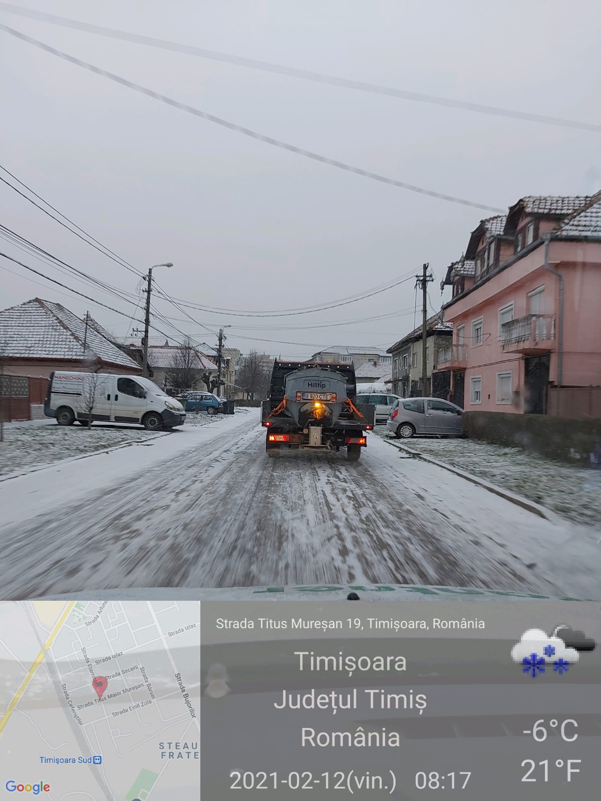Deszăpezire pe străzile din Timișoara