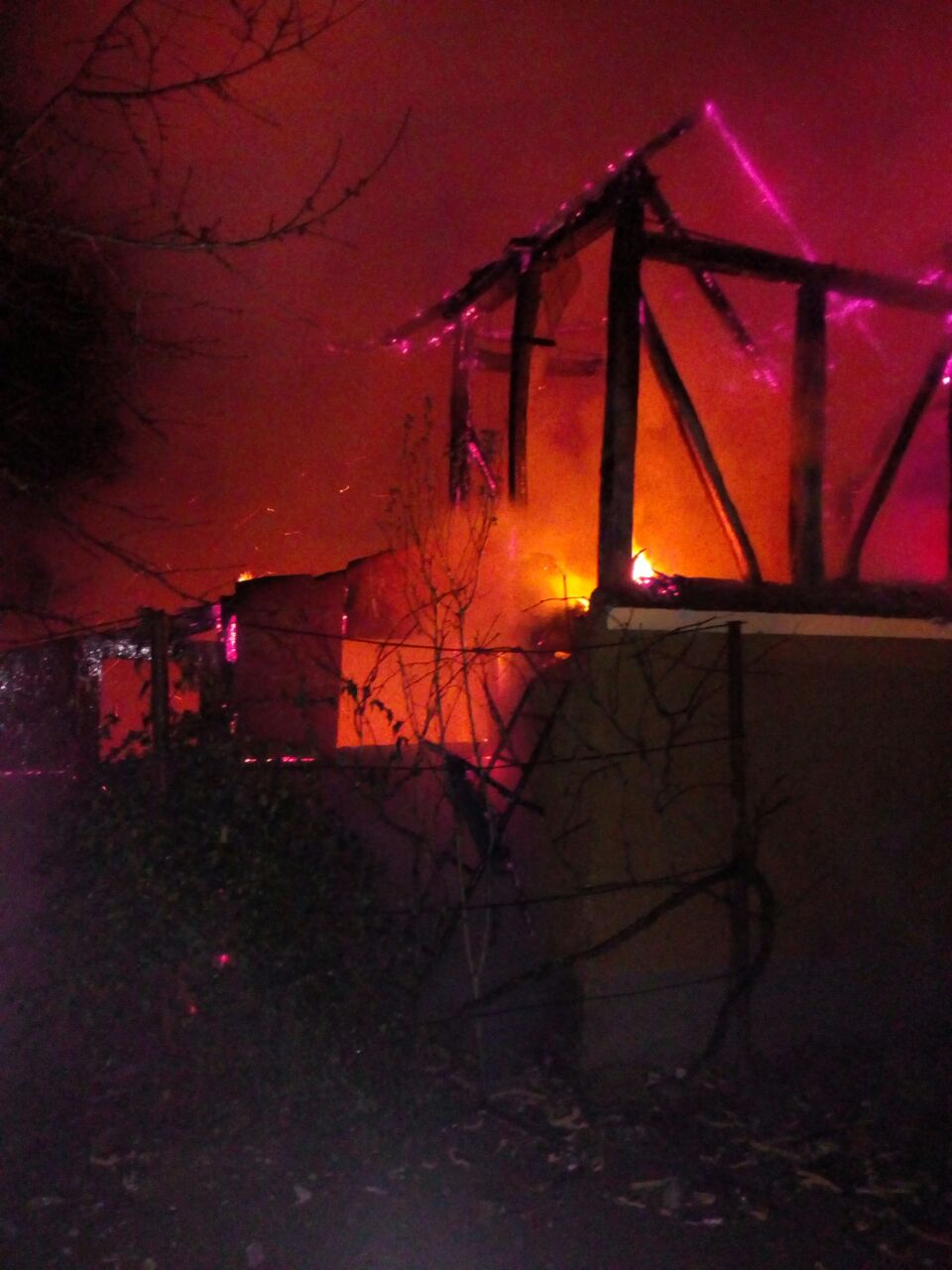 Case și un autoturism cuprinse de flăcări, în noaptea de duminică spre luni, în Timiș