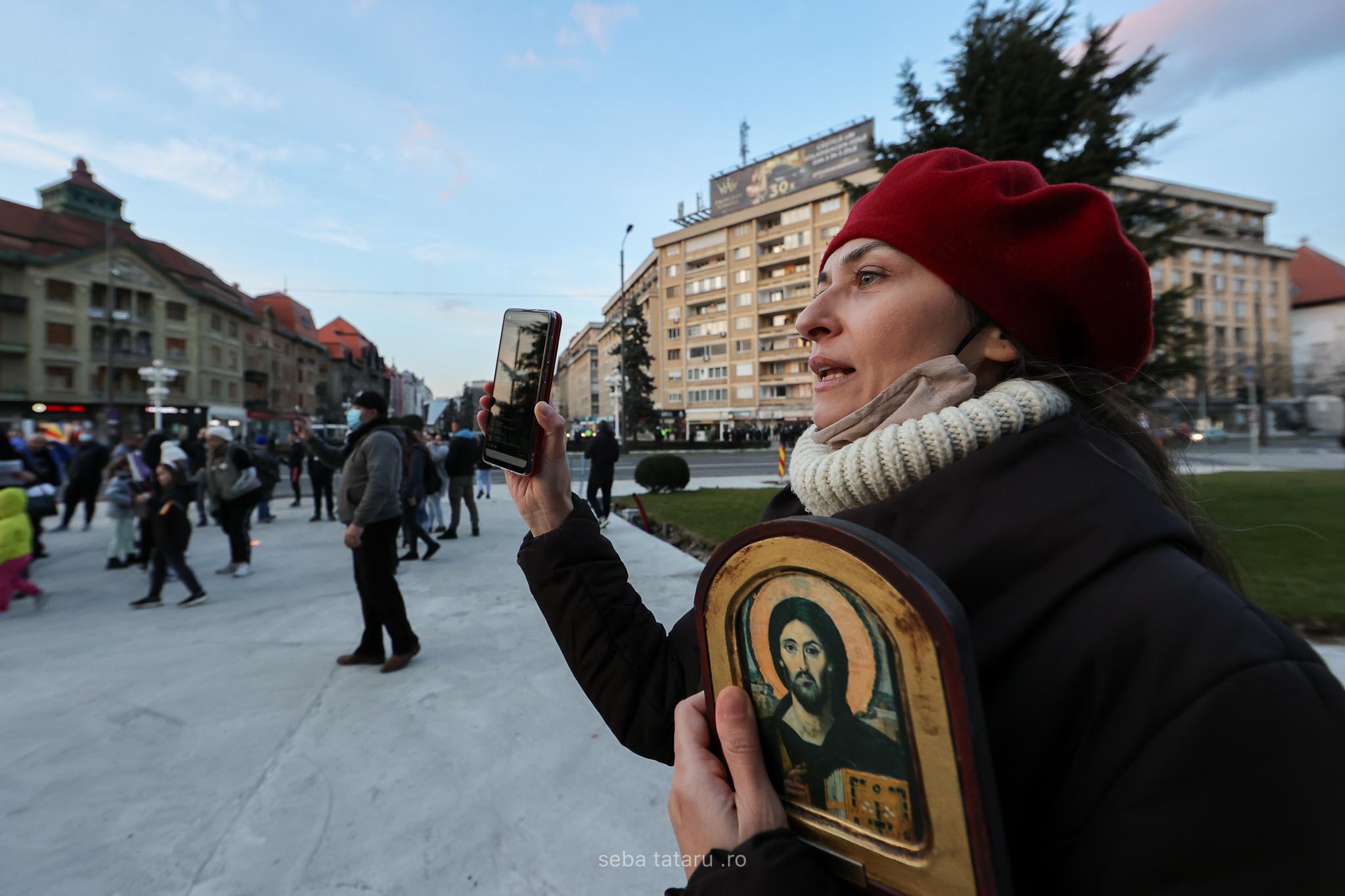 Protest Timișoara anti carantină. Sursă foto - Seba Tătaru (1)
