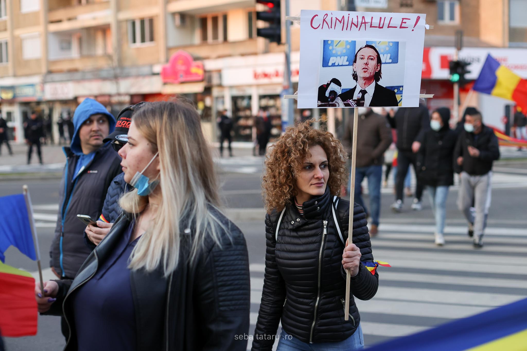 Protest Timișoara anti carantină. Sursă foto - Seba Tătaru (3)