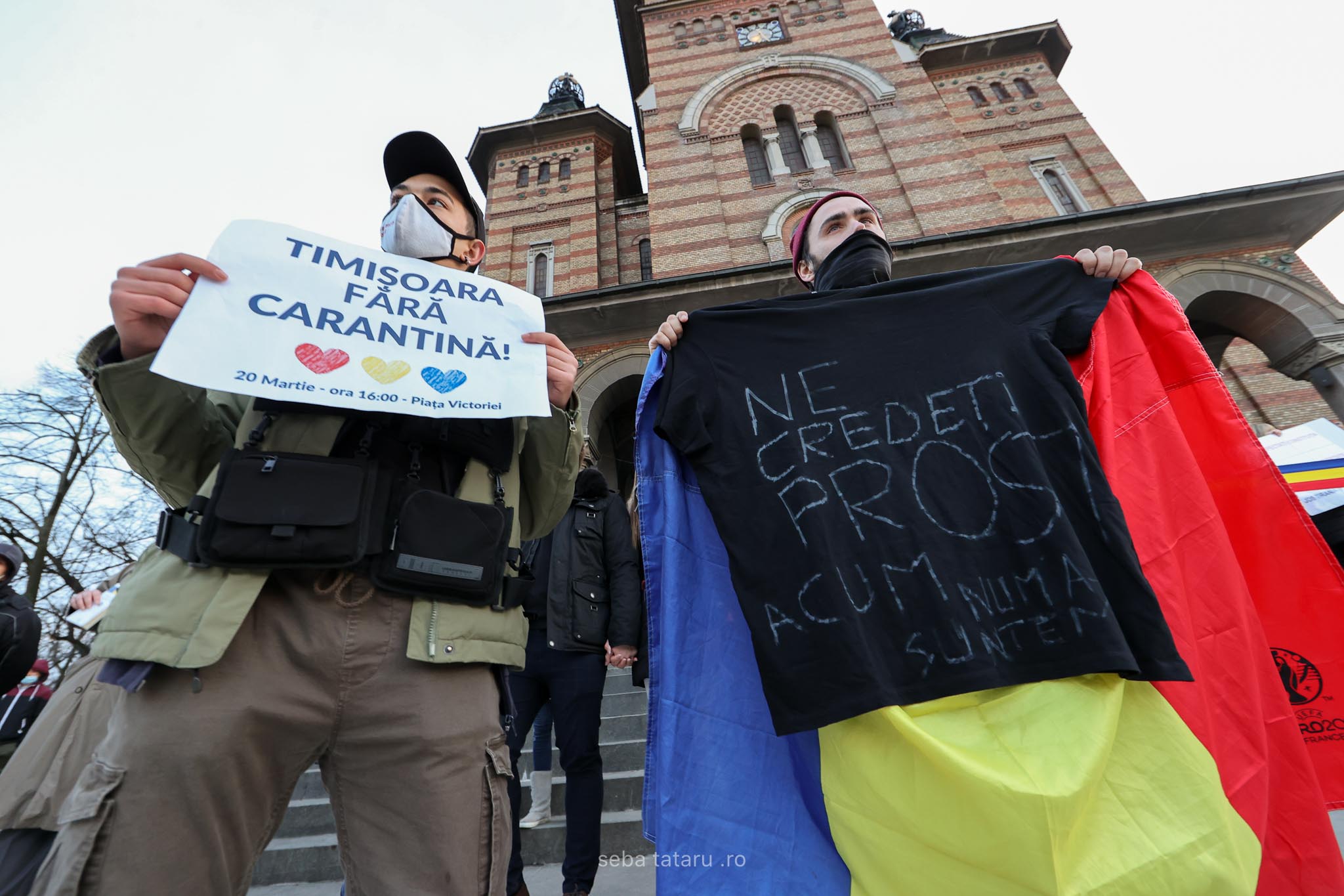 Protest Timișoara anti carantină. Sursă foto - Seba Tătaru (13)