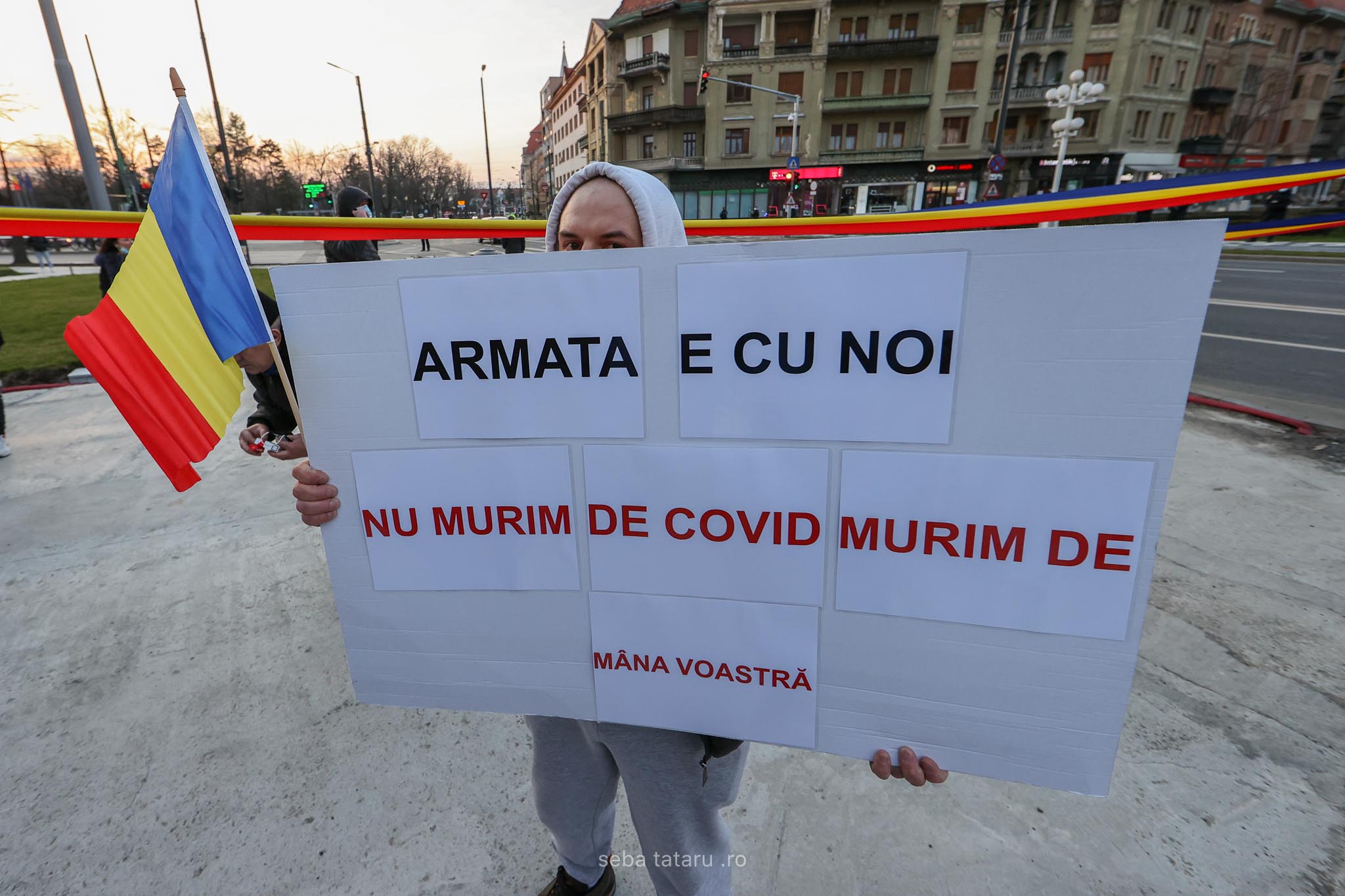 Protest Timișoara anti carantină. Sursă foto - Seba Tătaru (18)