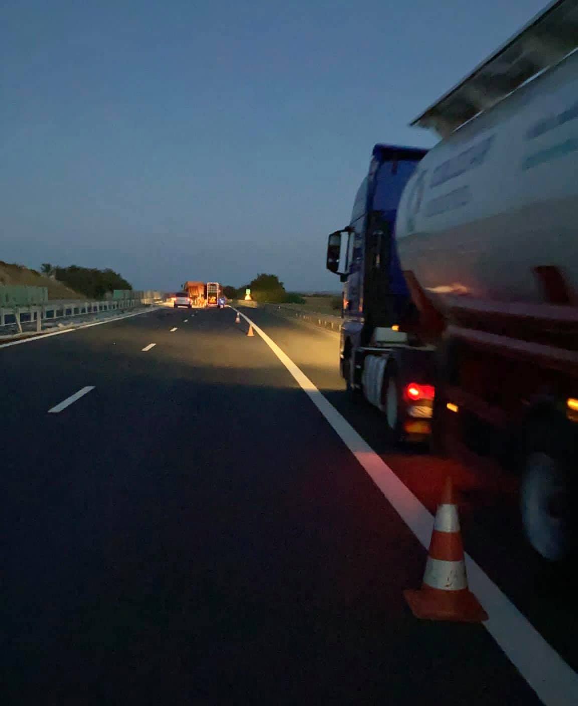 accident autostrada TIR rasturnat