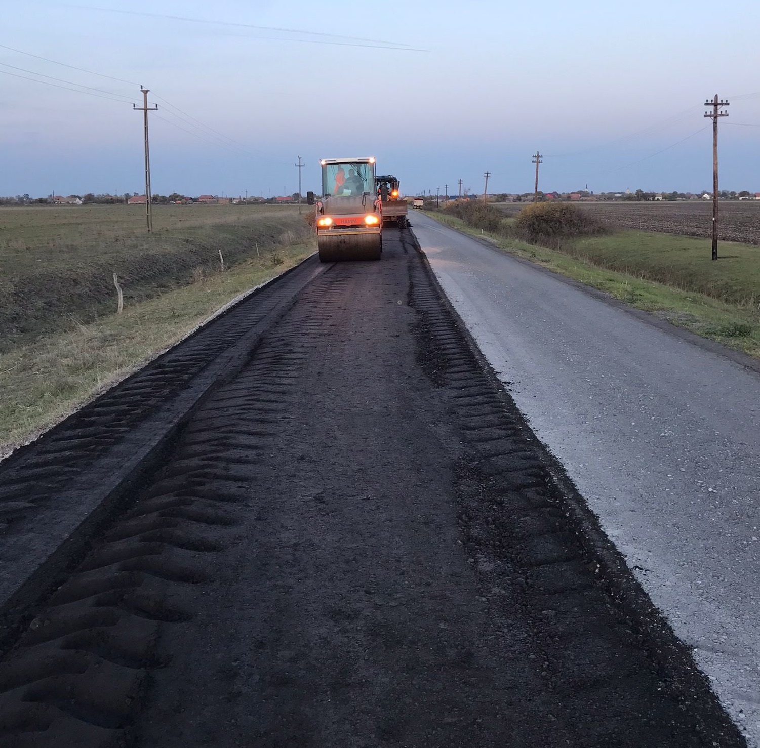 Lucrări de reciclare in situ de la Vălcani spre frontiera cu Serbia (1)