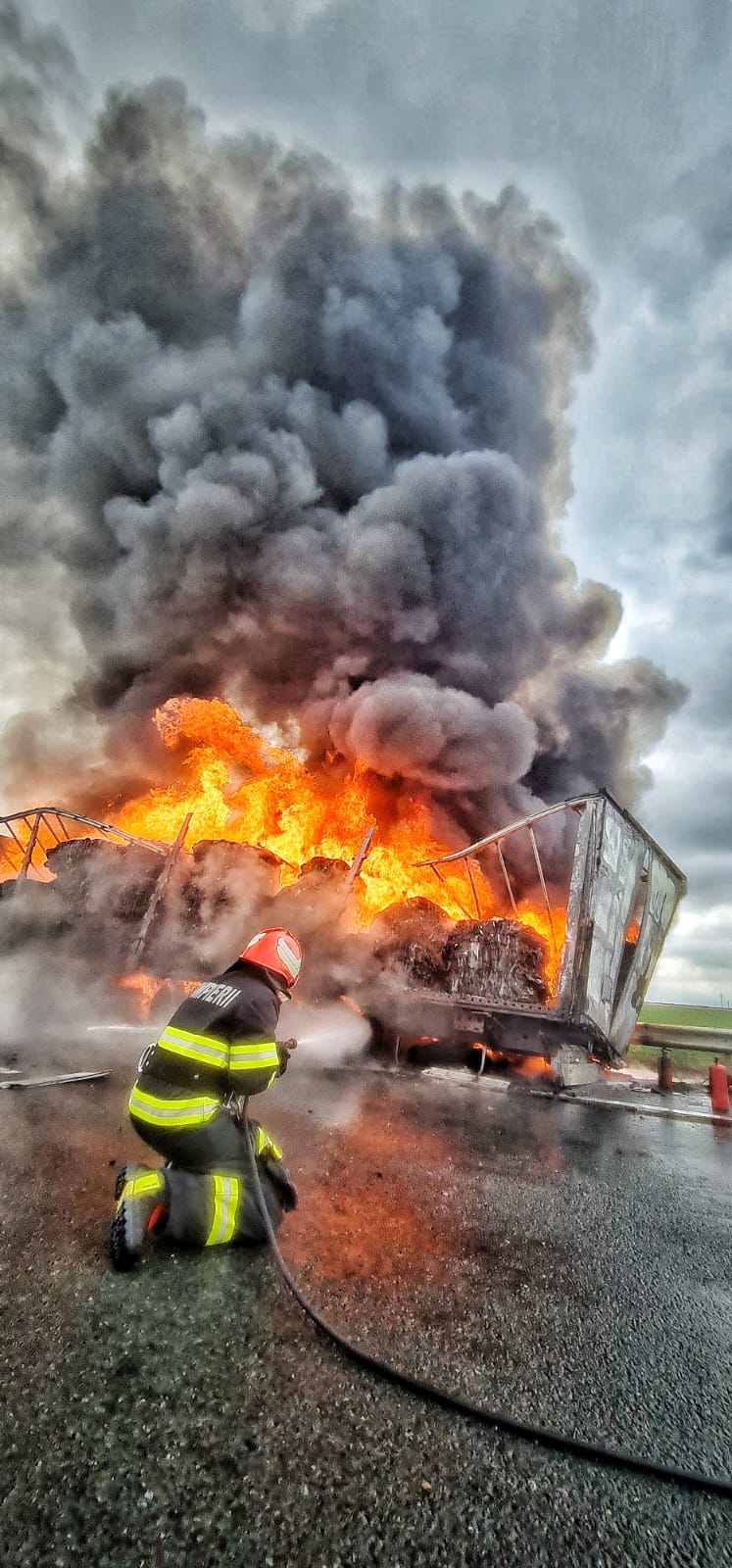 incendiu tir autostrada ortisoara