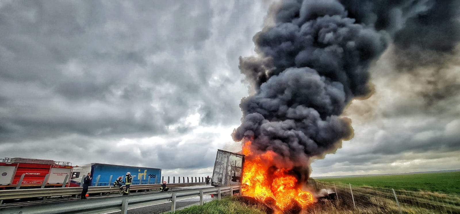 incendiu tir autostrada ortisoara