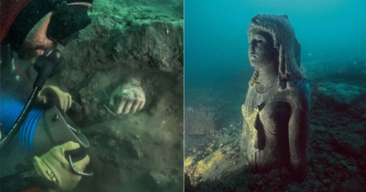 Noi „comori și secrete” găsite într-un templu antic descoperit pe fundul Mării Mediterane, în apropiere de Egipt