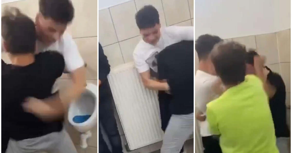 Priză la întrebări pentru trei băieți implicați într-o bătaie într-o școală din Gătaia. Priză la întrebări pentru trei băieți implicați într-o bătaie într-o școală din Gătaia.