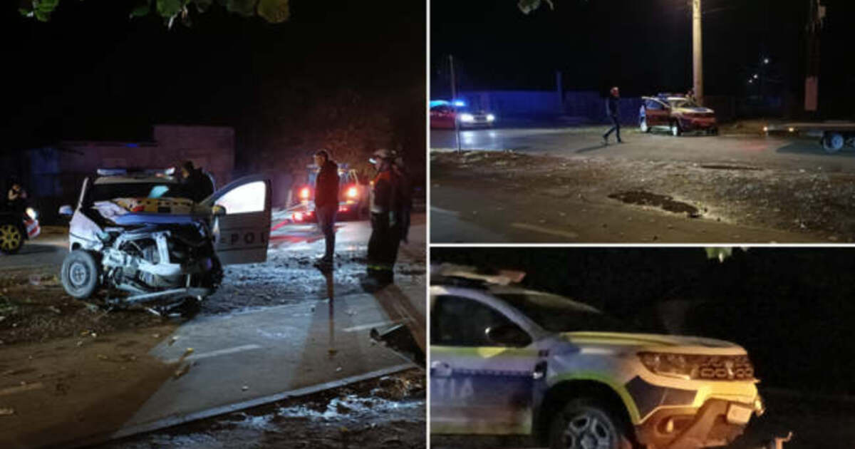 Accident la Sântana: Două mașini de poliție implicate, patru polițiști spitalizați. Accident la Sântana: Două mașini de poliție implicate, patru polițiști spitalizați.