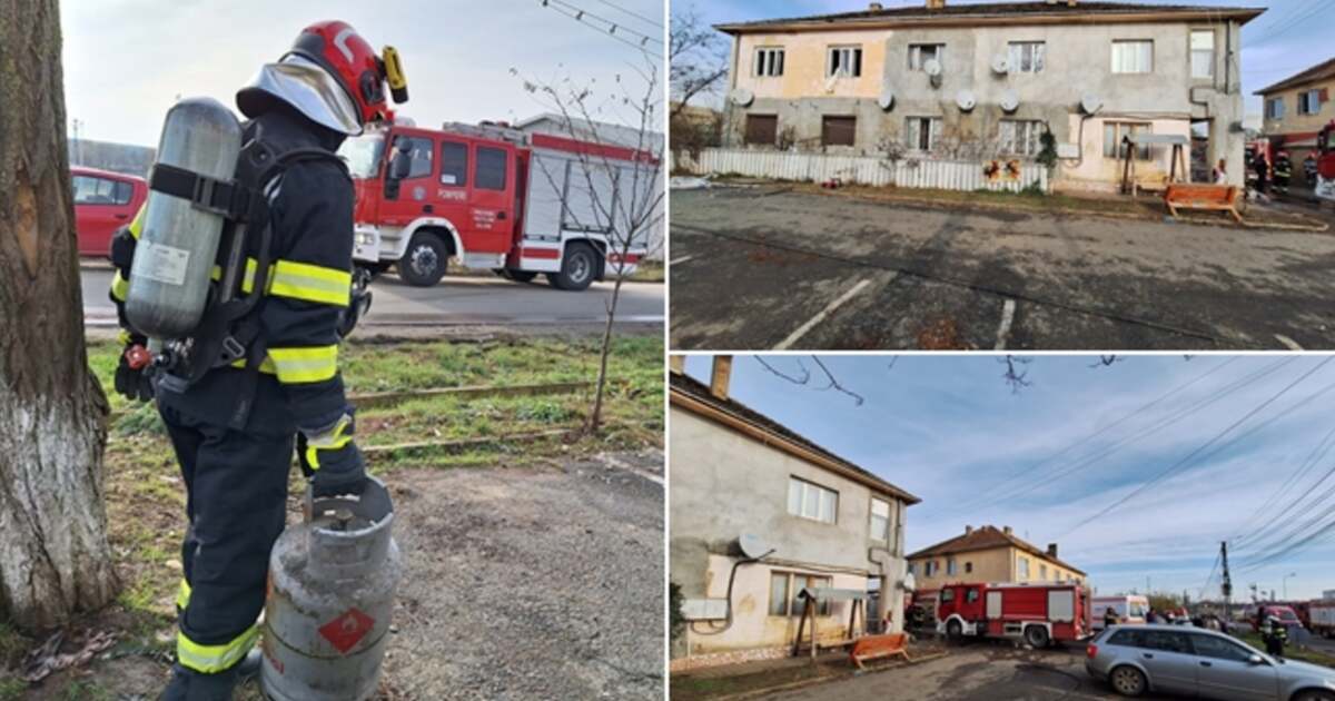 FOTO. O explozie a avut loc într-un bloc din Giarmata. FOTO. O explozie a avut loc într-un bloc din Giarmata.
