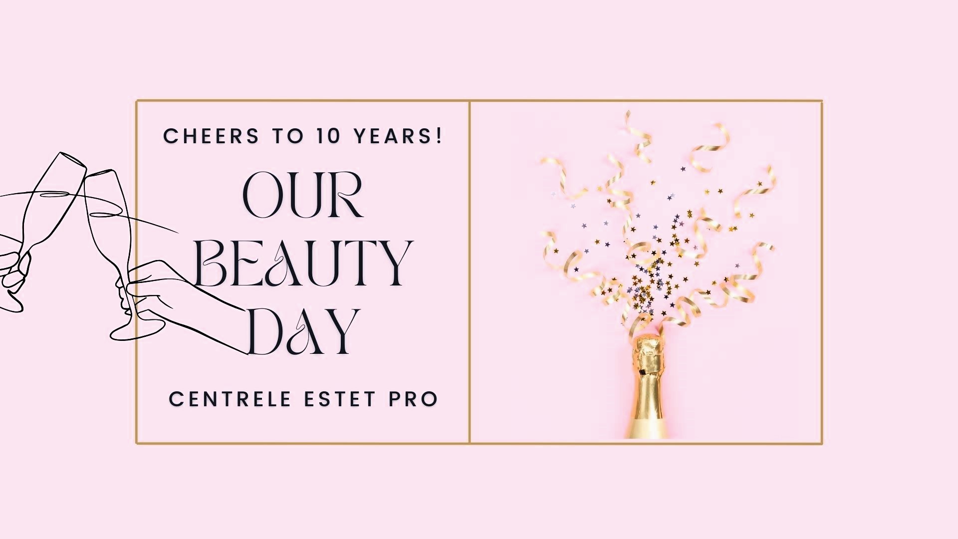 Pink and Gold Celebration Happy Birthday Gift Tag (1920 x 1080 px) - 1