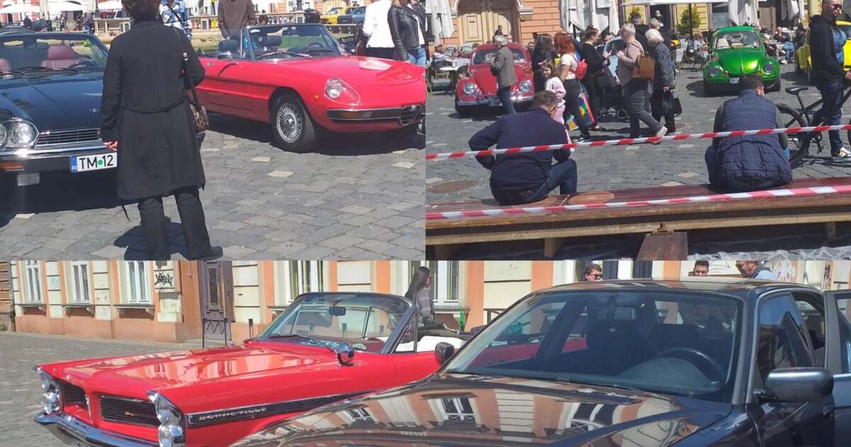 O expoziție specială la Piața Unirii din Timișoara – mașini vechi pentru nostalgici.