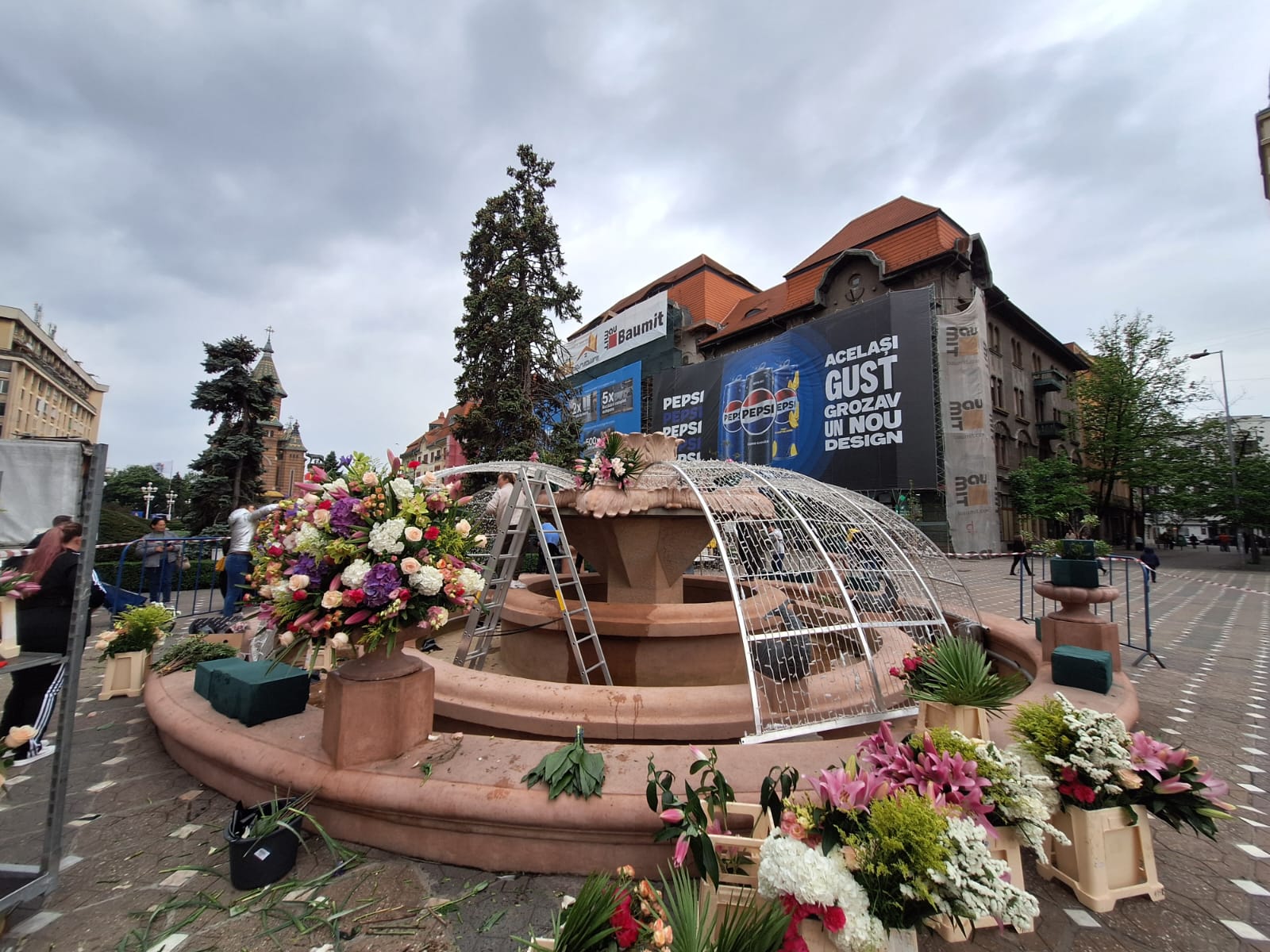 fantana cu pesti centru timisoara