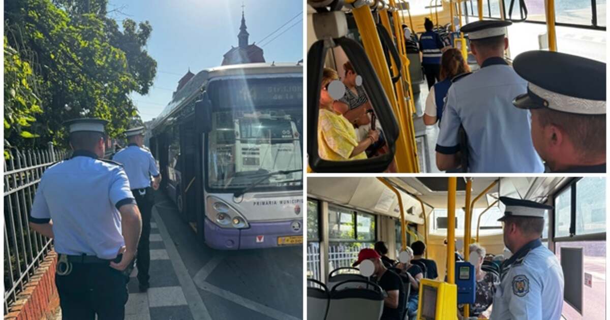 Polițiștii și STPT au verificat mijloacele de transport în Timișoara.