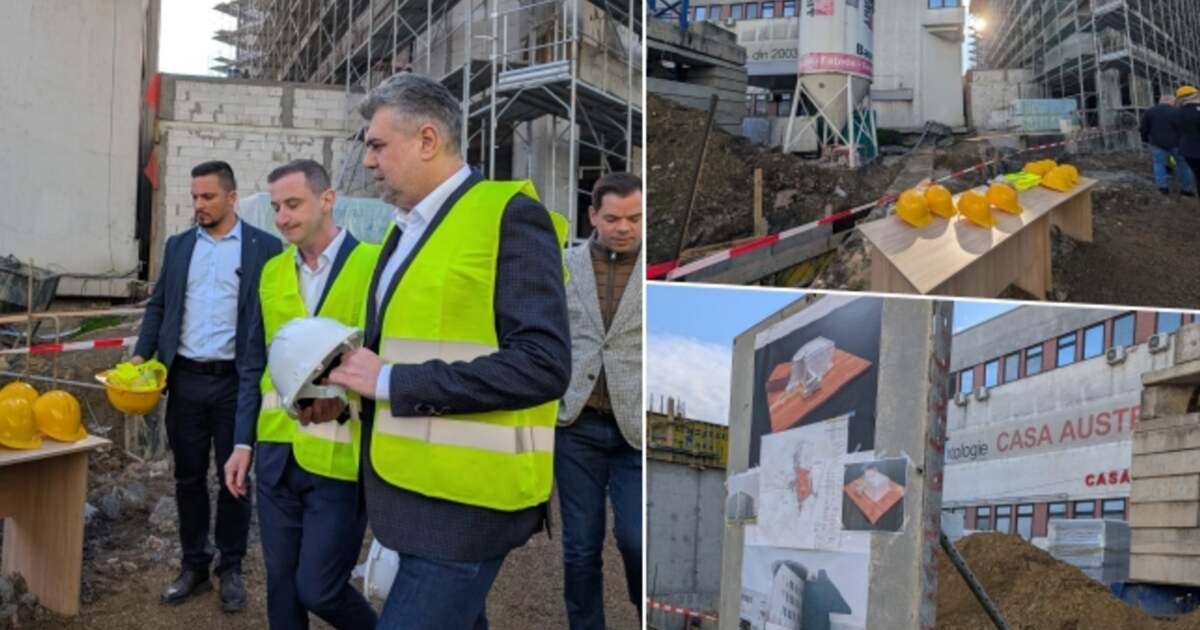 Premierul Marcel Ciolacu inspectează șantierul Centrului de Mari Arși. Medici trimiși pentru asistență. Premierul Marcel Ciolacu inspectează șantierul Centrului de Mari Arși. Medici trimiși pentru asistență.