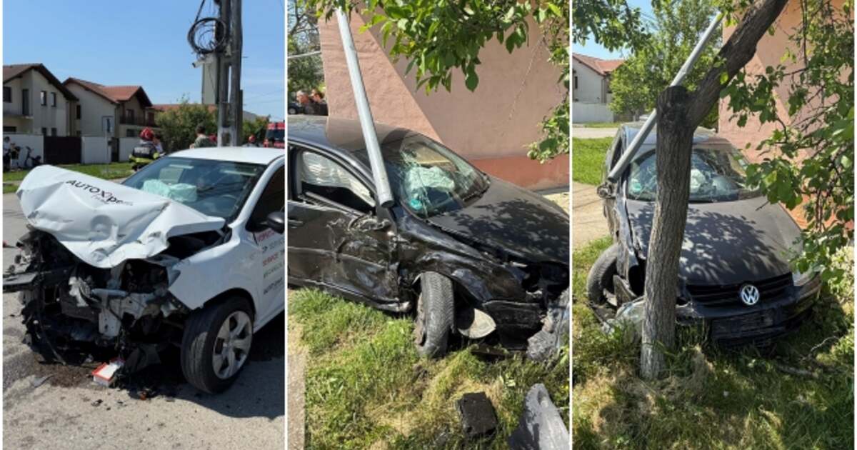 Accident grav la Giroc: trei răniți, doi dintre ei copii, în coliziuni în lanț. Accident grav la Giroc: trei răniți, doi dintre ei copii, în coliziuni în lanț.