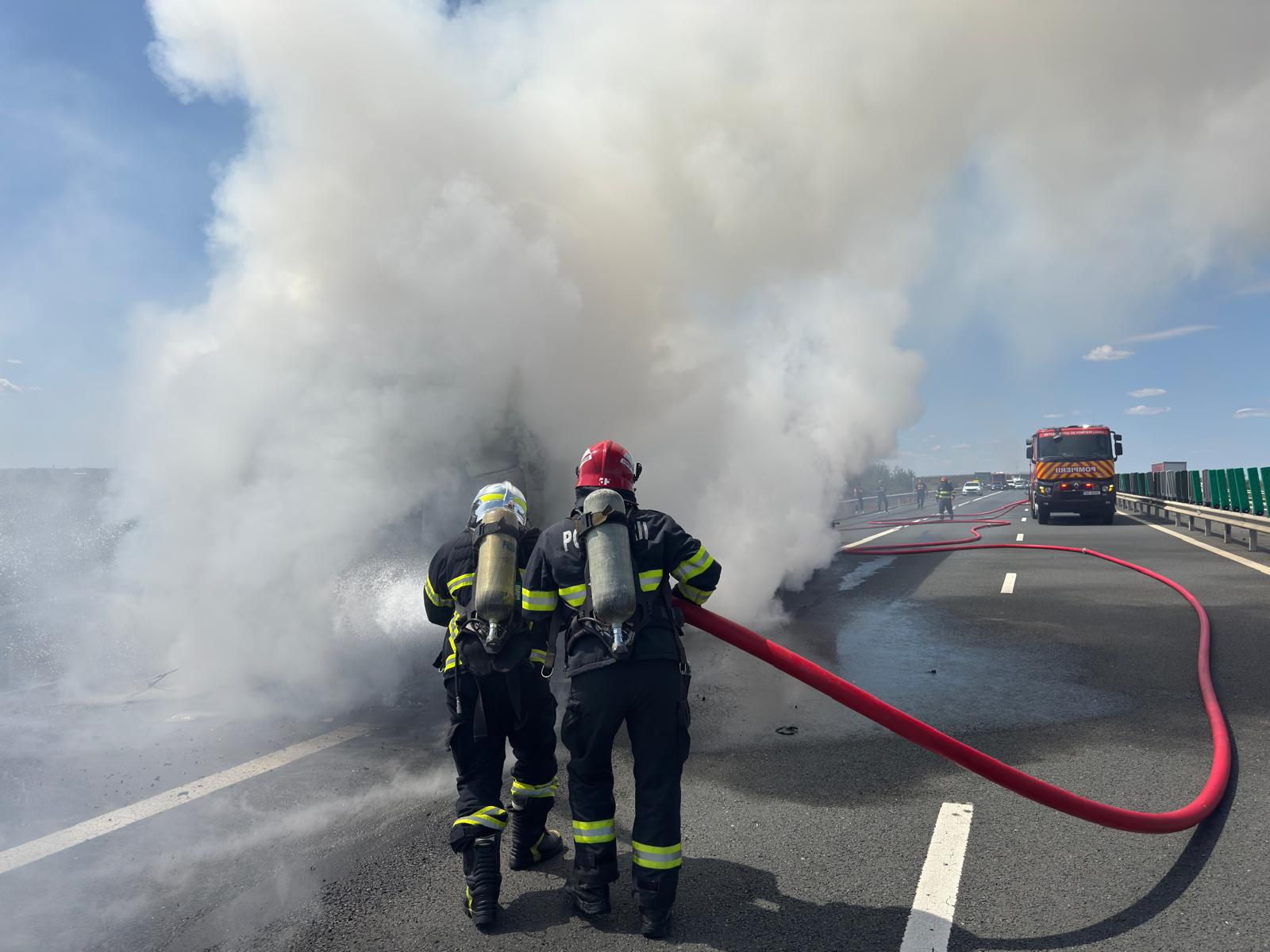 incendiu autostrada