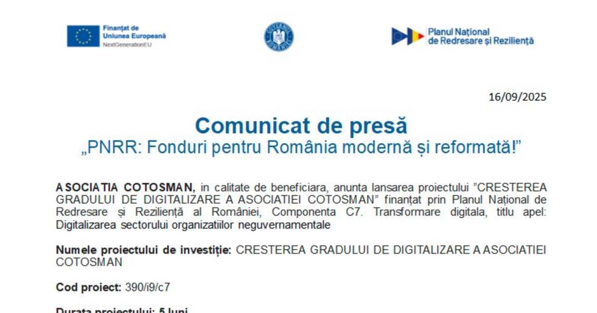 Fonduri PNRR: Oportunități pentru o România modernă și reformată!