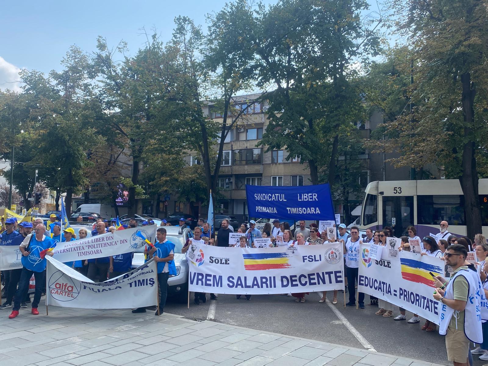 protest profesori educatie prefectura timisoara (2)
