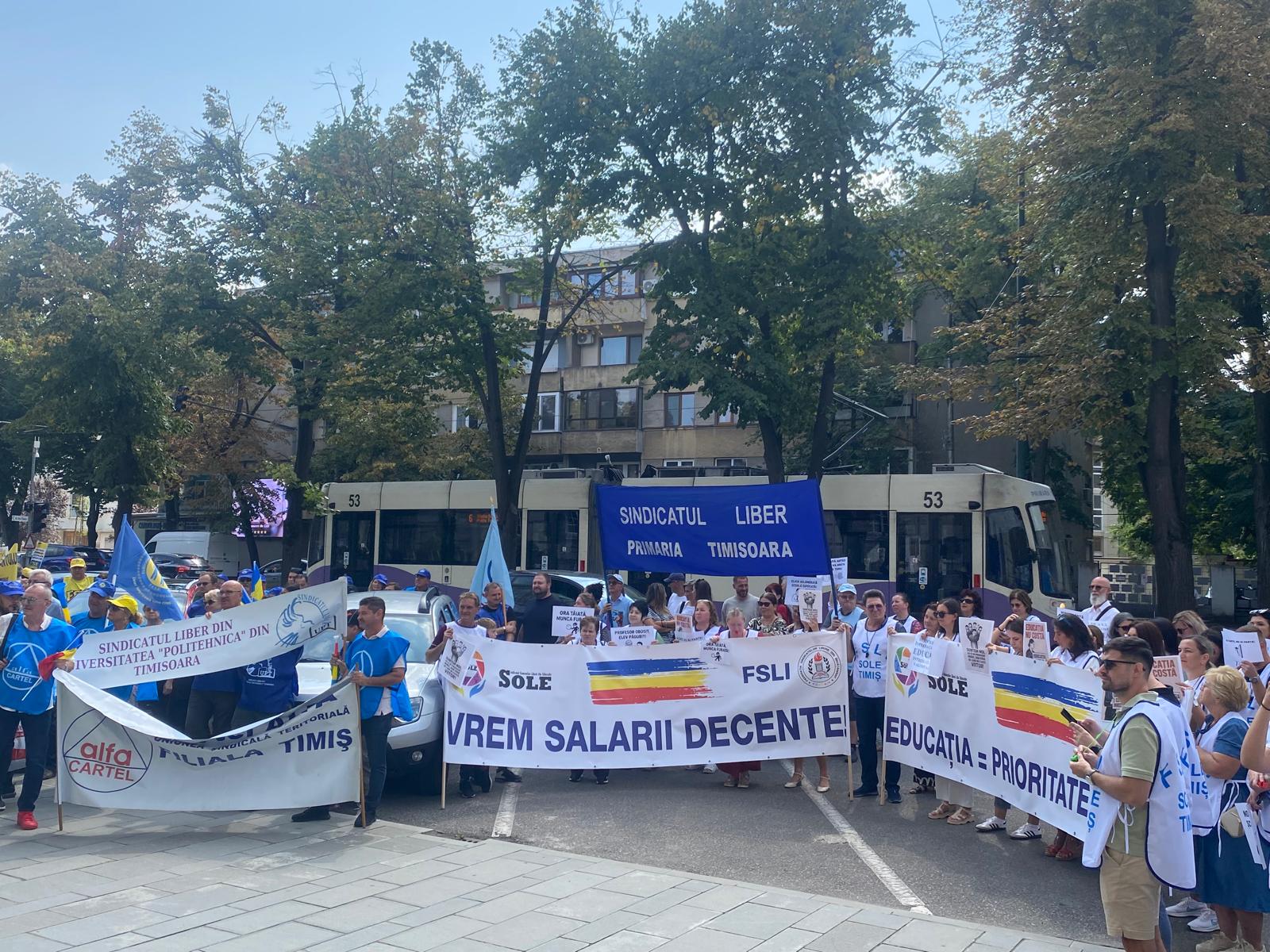 protest profesori educatie prefectura timisoara (3)