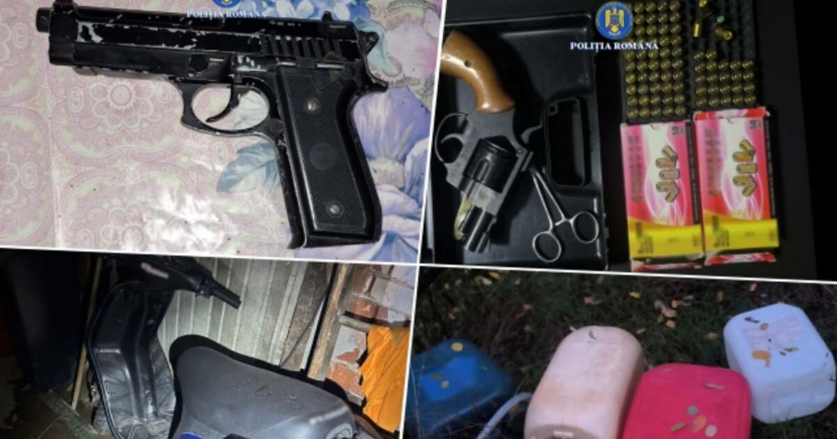 FOTO. Tineri din Timiș reținuți pentru furt calificat și acuzati de contrabandă cu arme