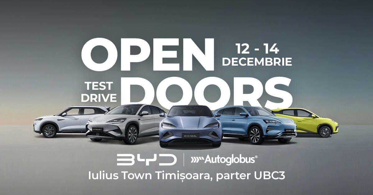 12-14 decembrie, zile de porți deschise la BYD în Iulius Town! 12-14 decembrie, zile de porți deschise la BYD în Iulius Town!