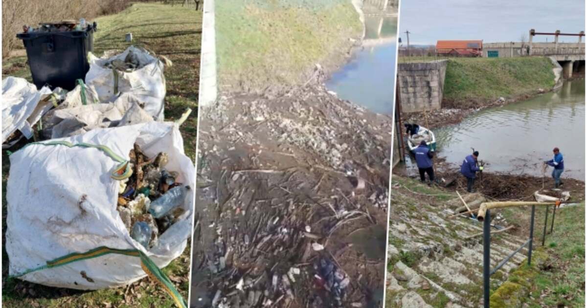 Deșeuri strânse la Nodul Hidrotehnic Topolovăț: Apele Române Banat avertizează asupra problemei