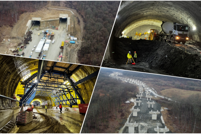 Poza pentru articolul FOTO. Lucrări „conform graficului” pe șantierul A1 Margina - Holdea. Activitatea, concentrată în continuare pe tuneluri