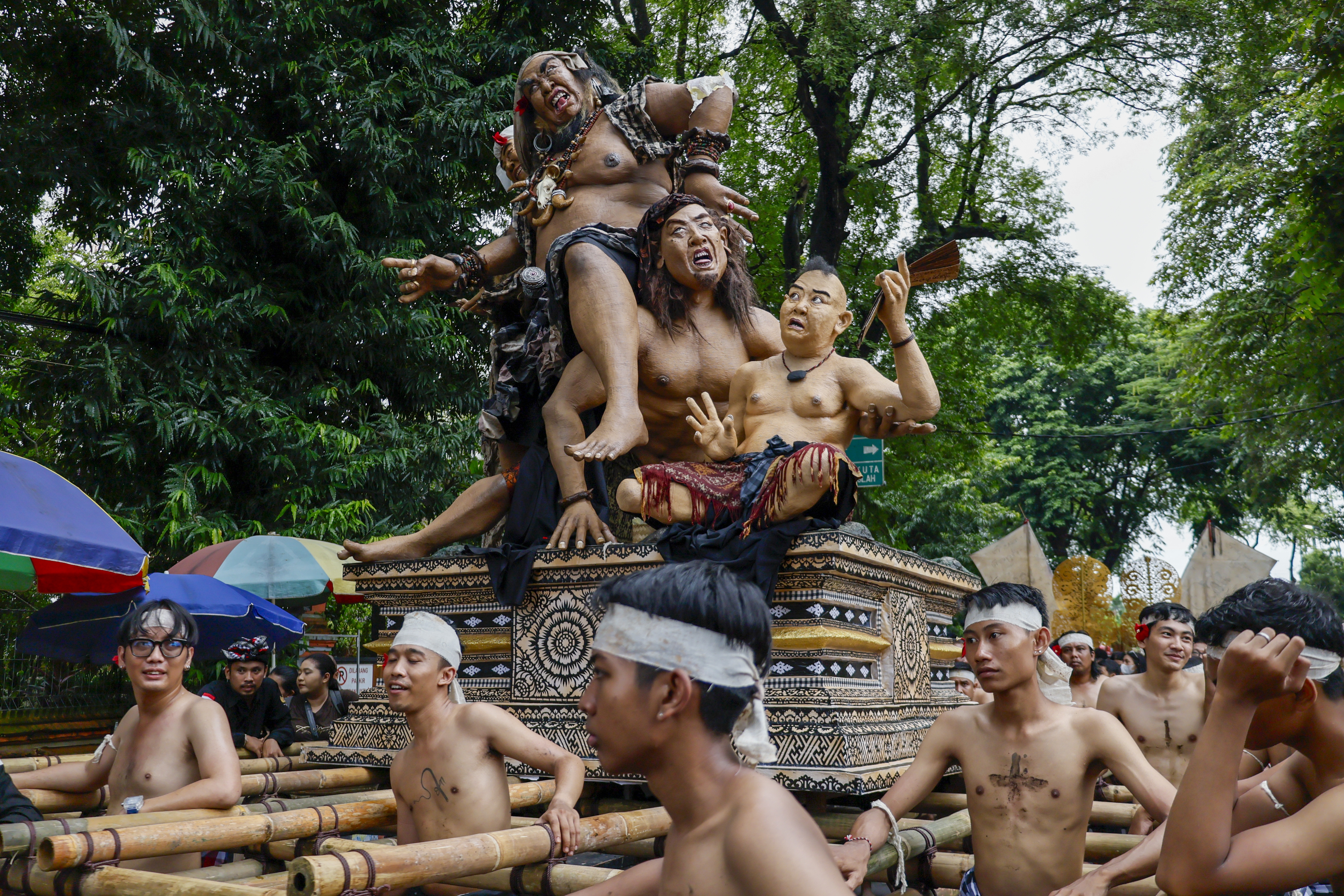 Ogoh Ogoh parade ahead of Nyepi Day celebrations in Bali