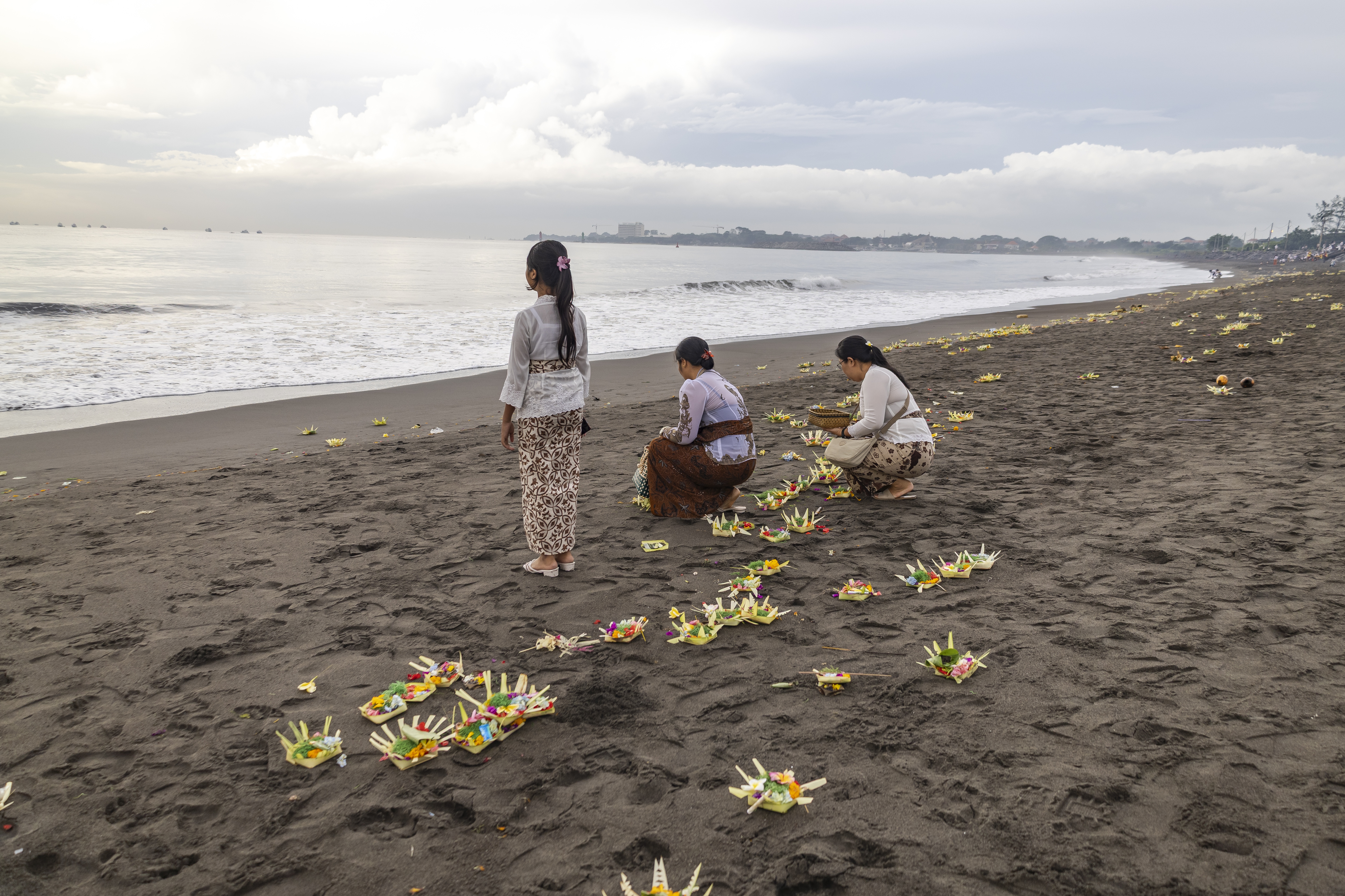 Hindu cleansing ceremony before Nyepi Day in Bali