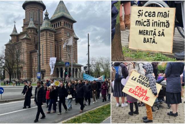 Poza pentru articolul VIDEO. Marșul pentru Viață la Timișoara. Apel pentru sprijinirea familiei și a copiilor nou-născuți