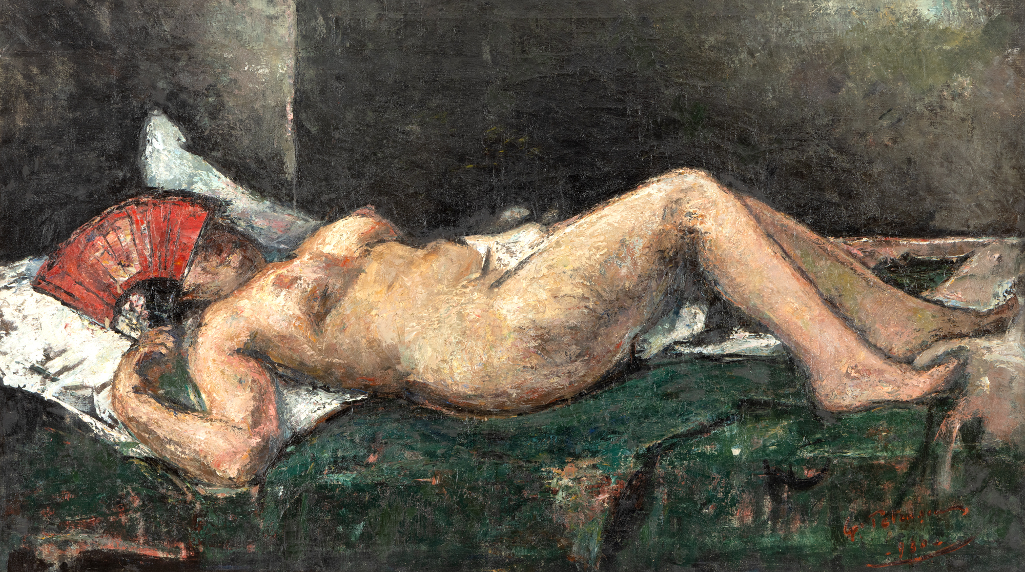 Gheorghe-Petrașcu_Nud-cu-evantai_Lucreția