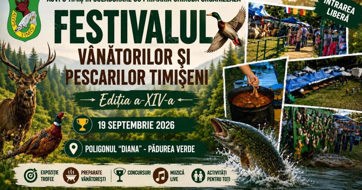 Festivalul vânătorilor și pescarilor timișeni în weekend, la Pădurea Verde