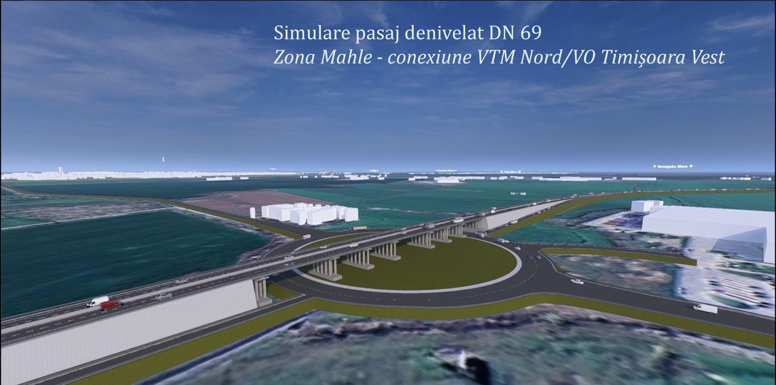 FOTO. Se face pasajul care va lega Centura Timișoara Vest de cea existentă. Drum de ocolire provizoriu, în zona Mahle